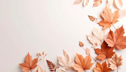 Captivating autumn leaves arrangement natural setting photo composition seasonal environment close-up view fall aesthetic