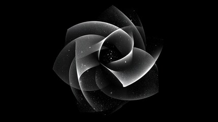 Abstract Black And White Floral Design