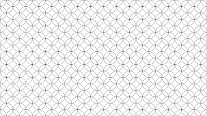 七宝柄（モノクロ）