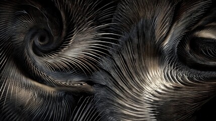 Abstract Dark Graphic Design With Black White Gray Gold Colors