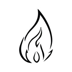 Fire Icon. Illustration of a Flame Symbol. EPS10.
