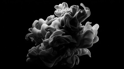 Abstract Ink Explosion In Black And White