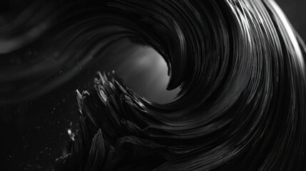 Abstract Black Spiral Design