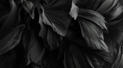 Abstract Black And White Floral Design
