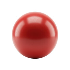 A pristine, perfectly spherical bocce ball in vibrant deep red or forest green, smooth and polished, isolated on a seamless transparent studio background with diffused lighting, clear contours,