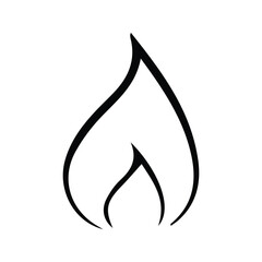 Fire Icon. Flame Illustration. Flammable Symbol.