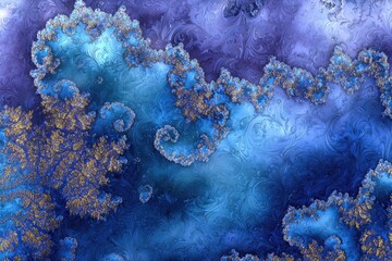 Abstract Blue And Gold Glitter Texture Design