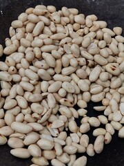Pile of Roasted Peanuts, Close-Up Food Photography