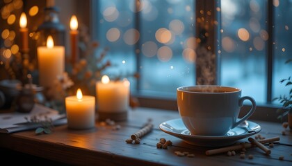 
Warm Coffee and Candlelit Reflections for New Year Goals