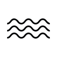 Wave Icon. Water and Air Wave Illustration. Windy Symbol. Wind Blowing. EPS10.