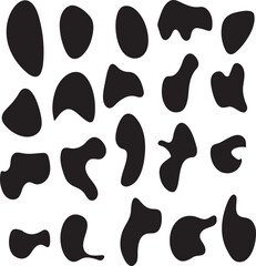 Abstract Black Shapes Collection Diverse Vector Set Artistic Design Resource for Graphic Design and Creative Projects Modern Minimalist Aesthetic