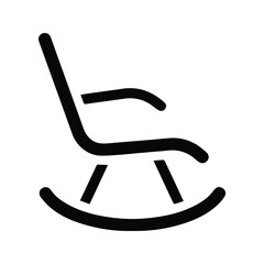 Rocking chair icon. Illustration of a relaxing chair.