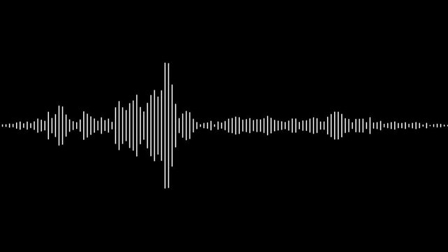 4k  Audio visualizer Isolated on Black Background. speaker sound waves, 3d Audio waveform equalizer, Abstract music waves oscillation. Futuristic sound wave visualization. audio bar black Background. 