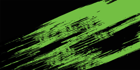 Abstract green and black grunge vector background. Dynamic design with distressed diagonal lines, halftone dots, and splatter textures, creating an energetic and edgy modern effect.Art
