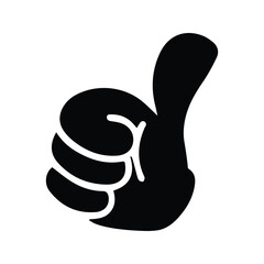 Thumbs Up Icon. Thumbs Up Illustration. Hand Gesture Symbolizing Like. Thumbs Up Sign for "OK". EPS10.