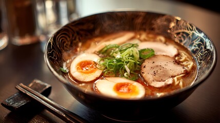 Steaming Bowl of Ramen Noodles