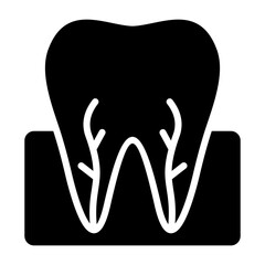Nerve Teeth Glyph Icon