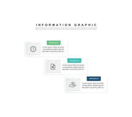 3 step infographic design. schedule concept with paper layout. can be used for workflow illustration