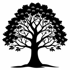 Fototapeta premium Elegant Tree Silhouette Graphic