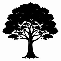 Obraz premium Elegant Tree Silhouette Graphic