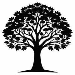 Obraz premium Elegant Tree Silhouette Graphic