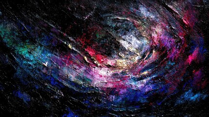 Abstract Colorful Pixel Galaxy Background