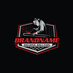 welder logo,Welding business logo,modern welder logo design