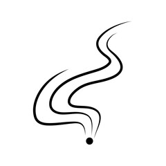 Smoke, steam or vapor vector line icon