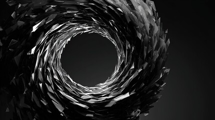 Abstract Black And White Spiral Design