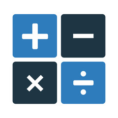 Fototapeta premium Accounting and Calculation Icon Set – Math Symbols Vector for Finance, Operations, and Calculator Tools