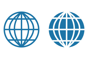 internet globe icon set, globe icon vector illustration