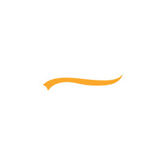 Obraz premium Orange underline Swishes tail. Swooshes for Athletic Typography. Vector illustration 