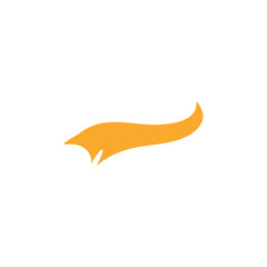 Orange underline Swishes tail. Swooshes for Athletic Typography. Vector illustration 