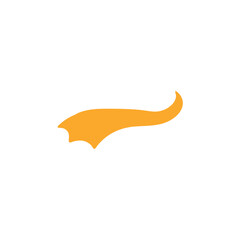 Orange underline Swishes tail. Swooshes for Athletic Typography. Vector illustration 