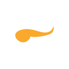 Orange underline Swishes tail. Swooshes for Athletic Typography. Vector illustration 