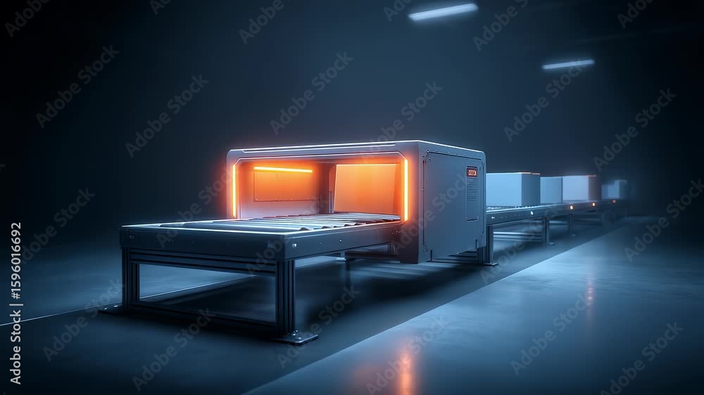 Poster smart production line automated inspection system in operation