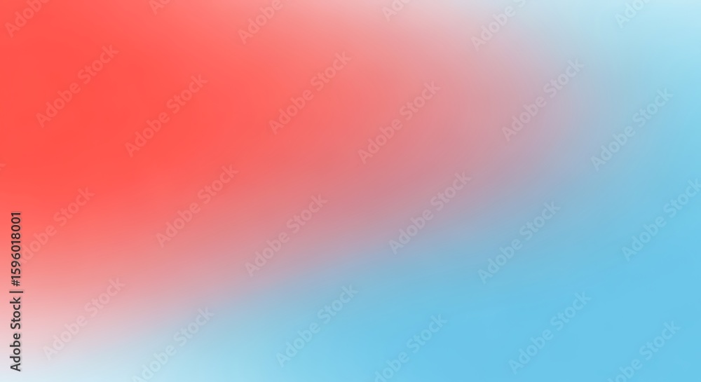 Poster abstract background featuring a gradient from vibrant red to soft blue, creating a smooth, blurred t