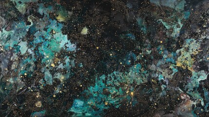 Fototapeta premium Abstract Starry Night Sky Painting