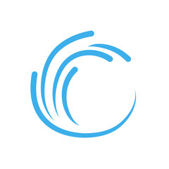 Water waves vector illustration