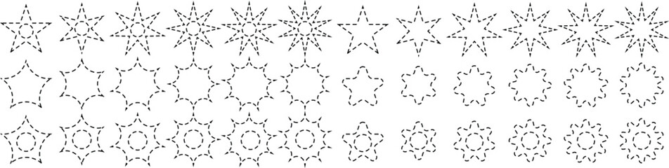 Stars symbol illustration, vector of stars icon logo set, element stars illustration.