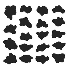 Set of Abstract Organic Blob Shapes for Modern Design Elements