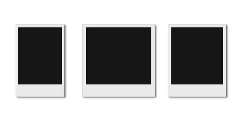 Polaroid Photo Frame PNG – Blank Retro Style Photo Mockup with Transparent Background

