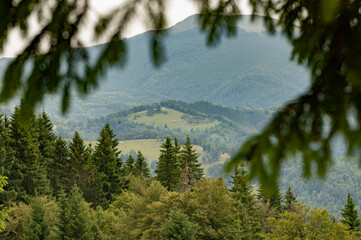 mountain landscape from the Carpathian Mountains, Parang area, Romania