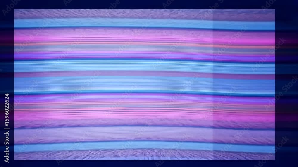 Aufkleber abstract neon light display with colorful horizontal lines and digital glitch effects