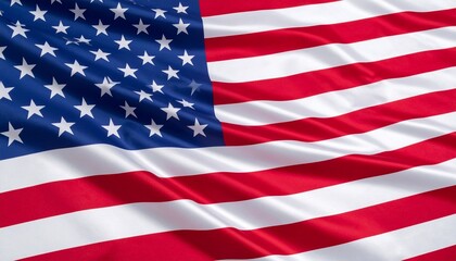 Obraz premium American flag with red and white stripes, blue canton with white stars