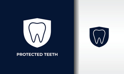 Protected Teeth Vector, Icon Or Logo Sign Isolated Symbol Illustration