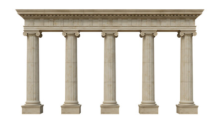 Obraz premium This classical stone colonnade is perfect for adding a touch of ancient grandeur to your architectural designs or historical projects, enhancing any scene with timeless elegance.