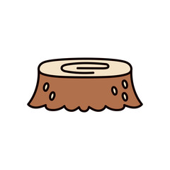 切り株のイラスト