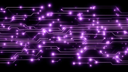 Obraz premium High-Tech PCB with Violet Power Channels