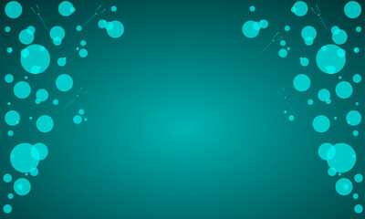 Teal background with light bubble circles – Elegant background template – Abstract elegant blur effect template for banner, poster, invitation, presentation – Creative gradient lighting vector


